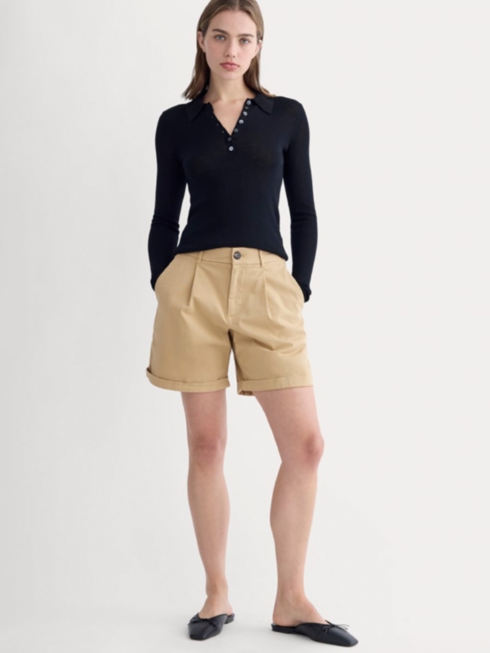 Everlane the pleated chino shorts